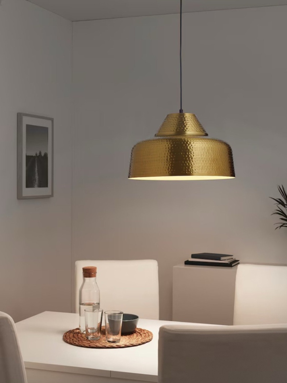 IKEA Gold Hammered Pendant Lamp